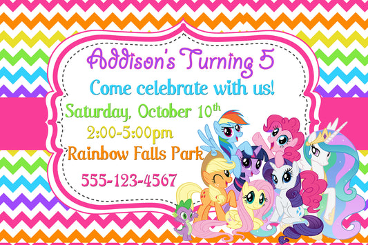 My Little Pony birthday invitation