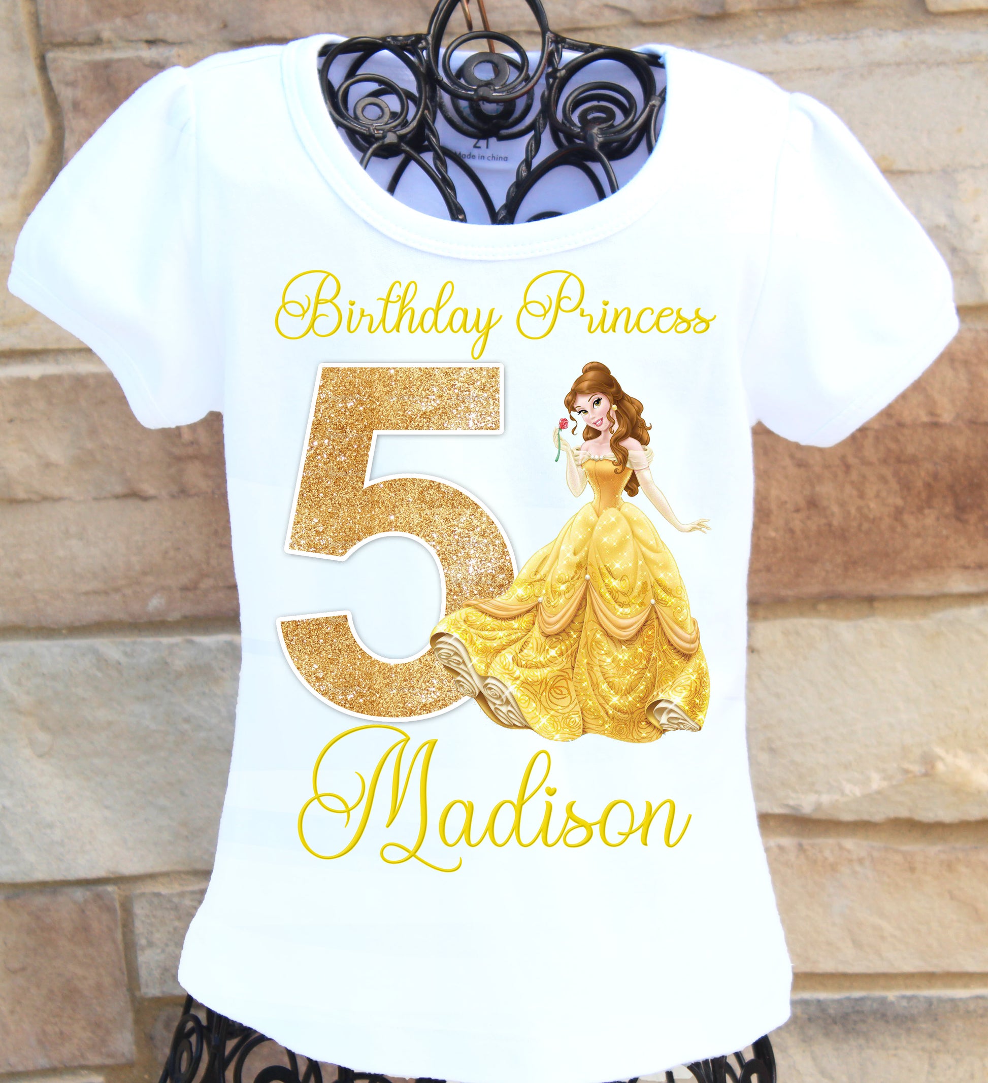 princess birthday shirt personalized