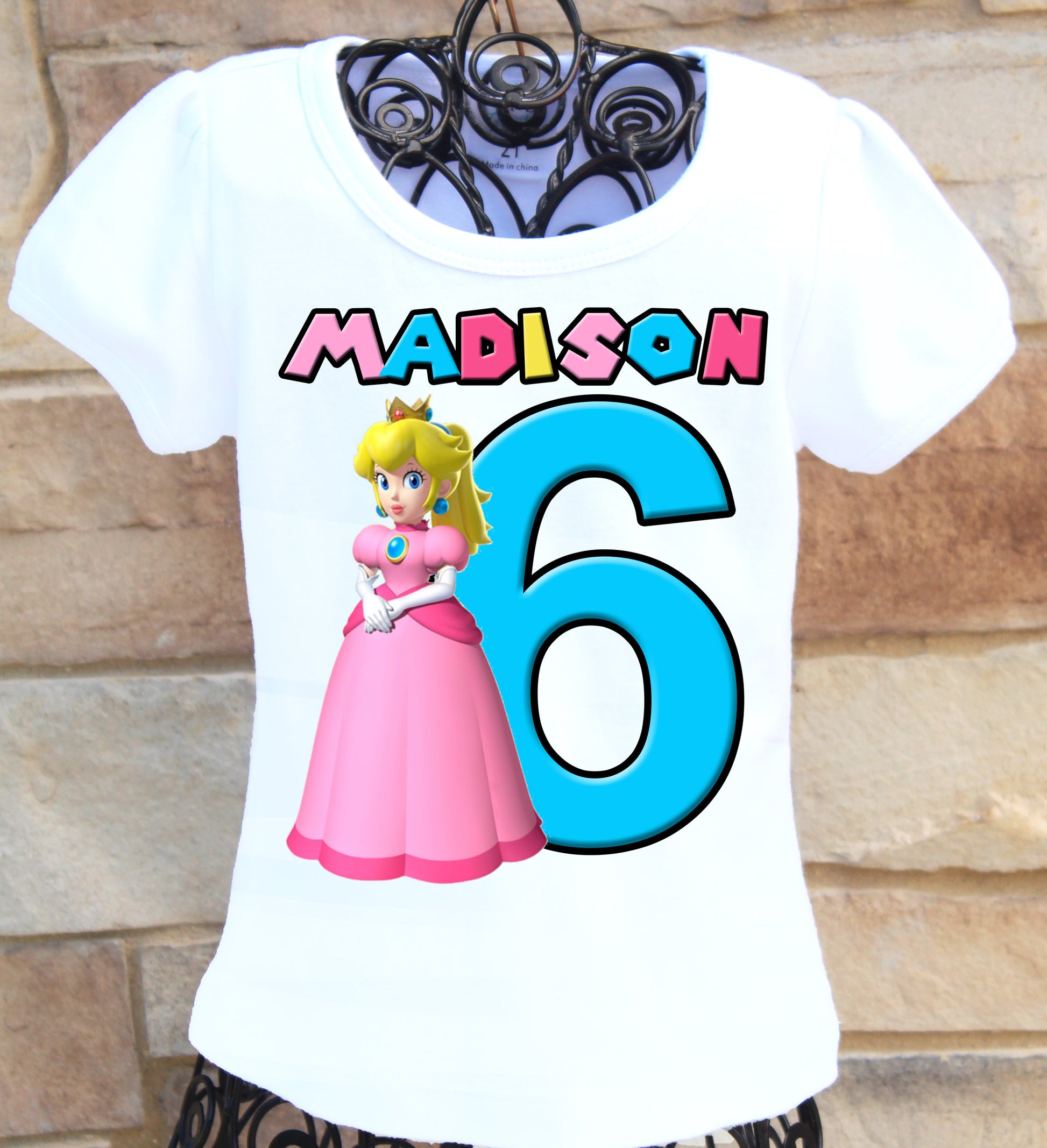 Princess Peach birthday shirt