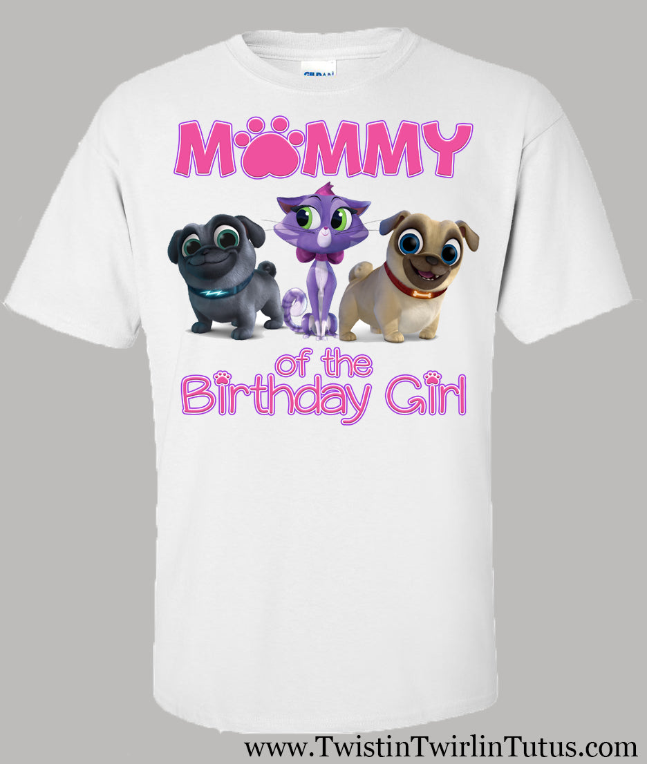 puppy dog pals mommy birthday shirt