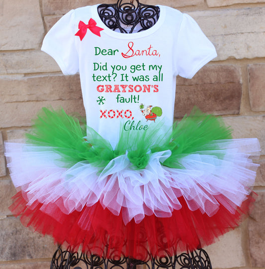 Christmas tutu outfit