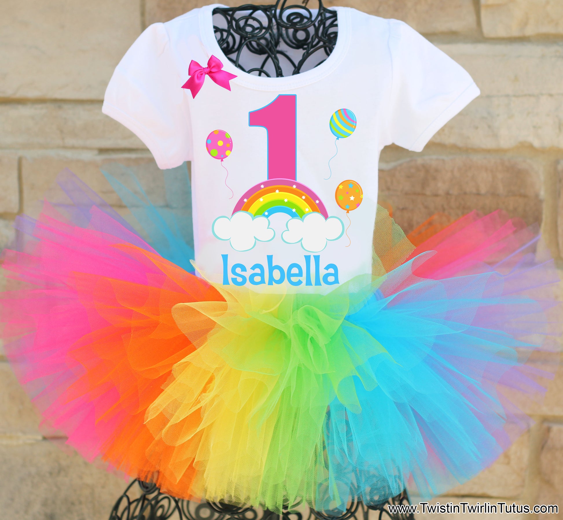 Rainbow Birthday Tutu Outfit