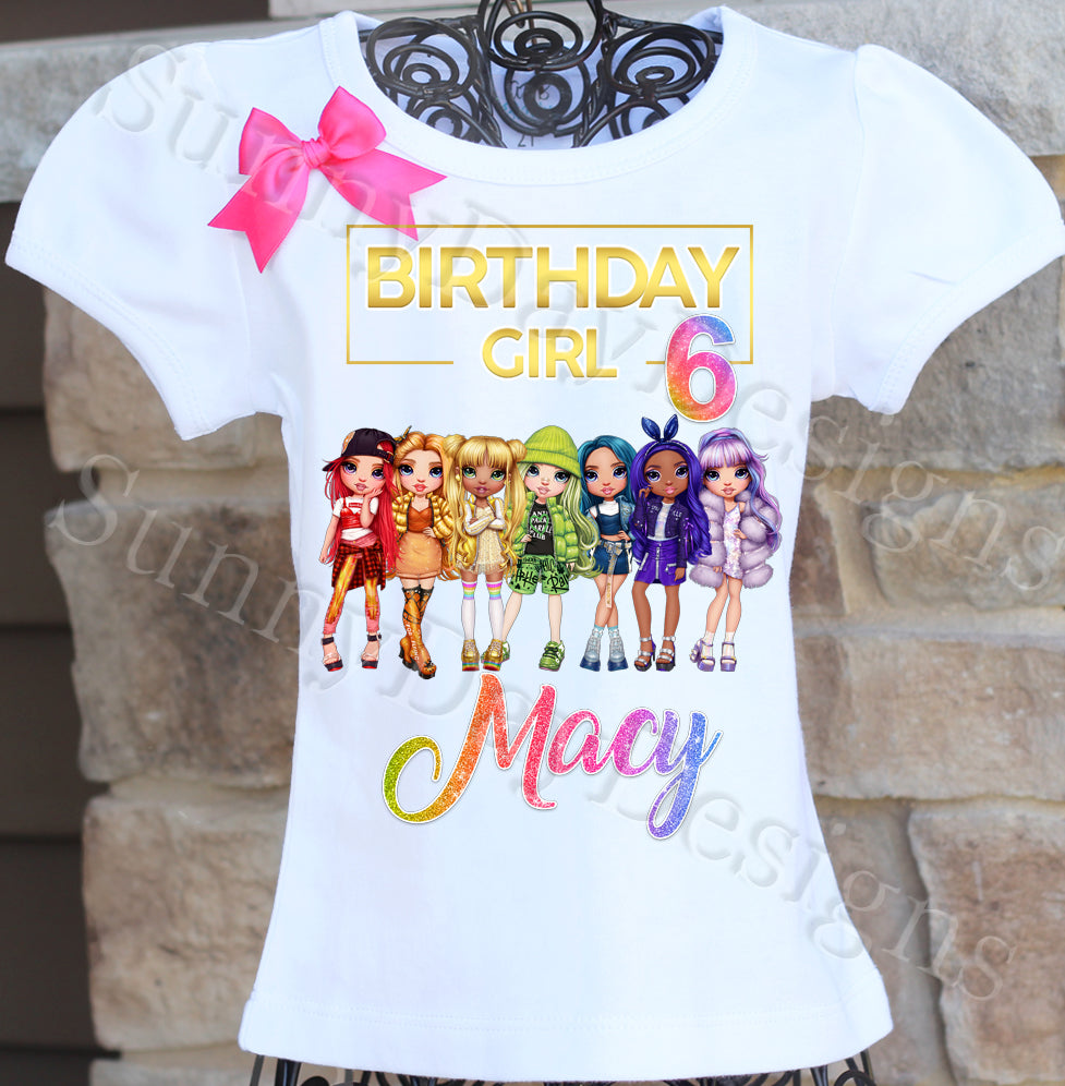 rainbow high birthday shirt
