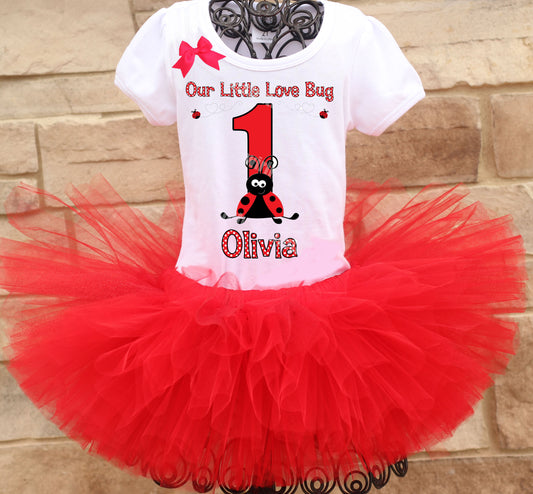 Ladybug birthday tutu outfit