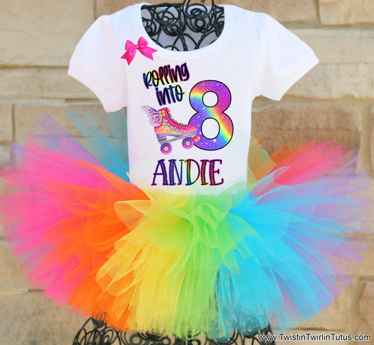 Rollerskating birthday tutu outfit