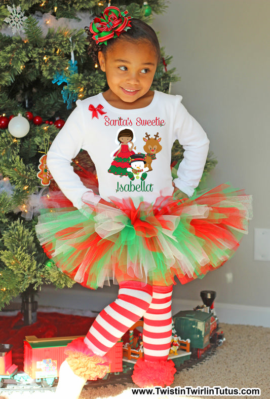 Santas Sweetie Christmas Tutu outfit