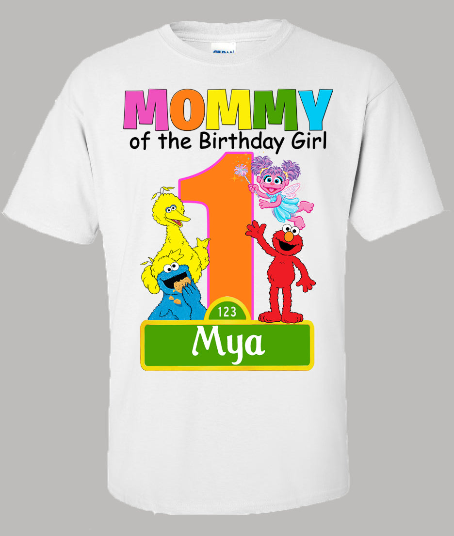 Sesame street mommy birthday shirt