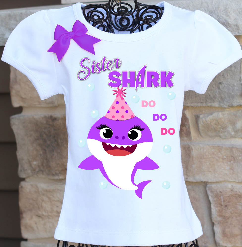 Sister Shark birthday shirt