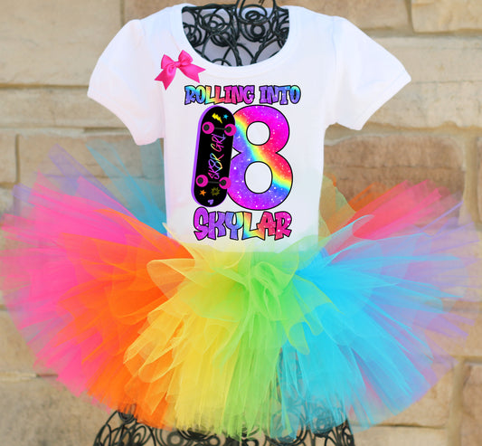 Skateboard Birthday tutu outfit