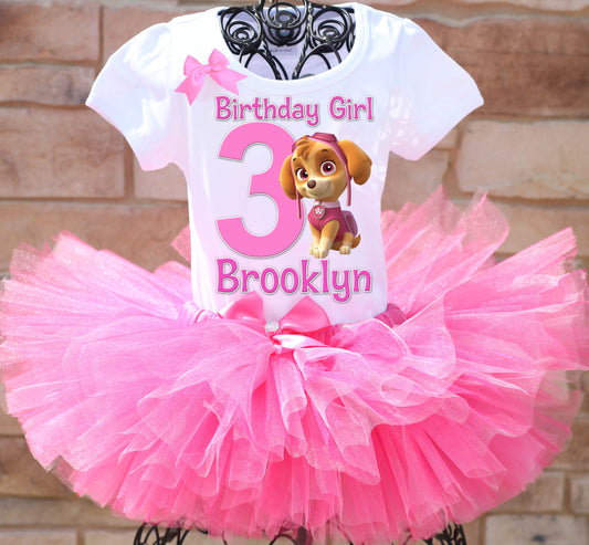 paw patrol Skye birthday tutu outfit