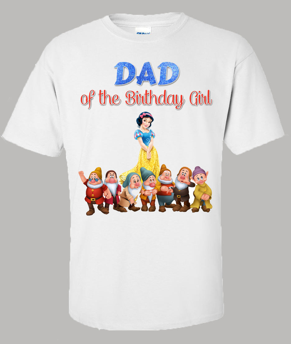 Snow White Dad Birthday Shirt