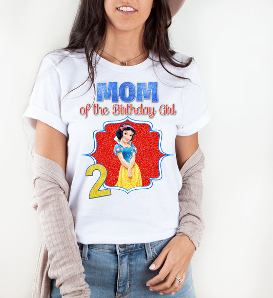Snow white mom birthday shirt