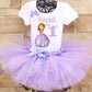 Sofia the first birthday tutu outfit