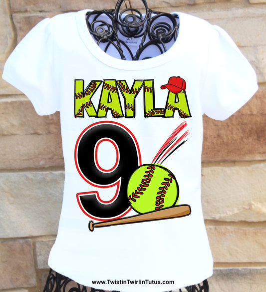 Softball Birthday Shirt