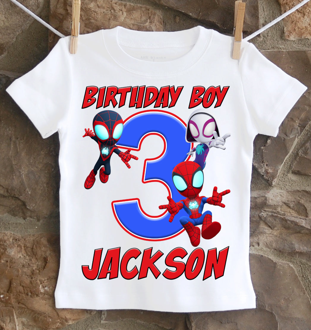 Spidey and his amazing Friends birthday shirt