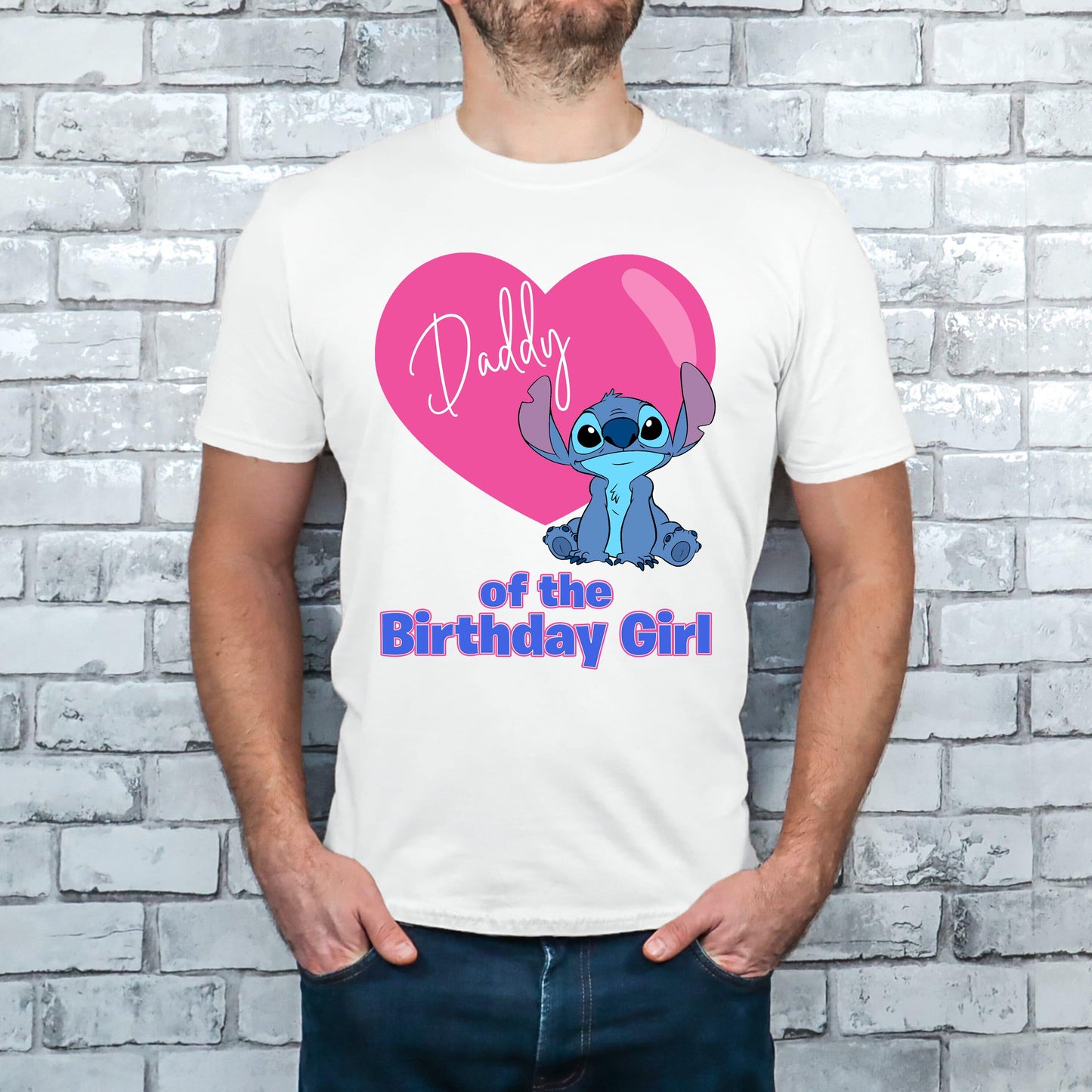 stitch daddy birthday shirt