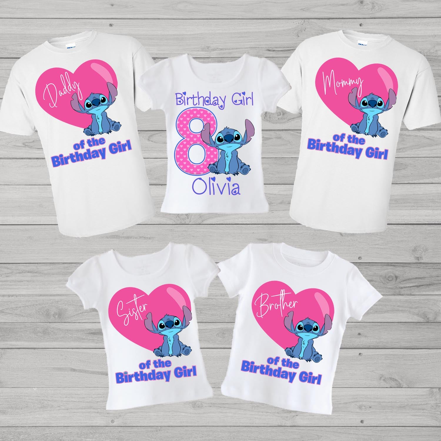 stitch family birthday shirts