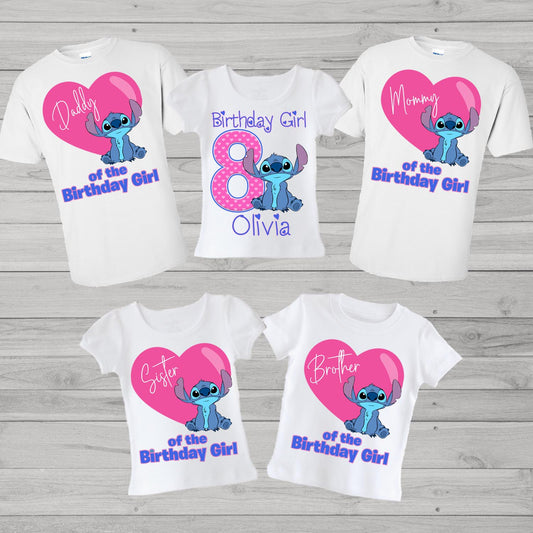 stitch family birthday shirts