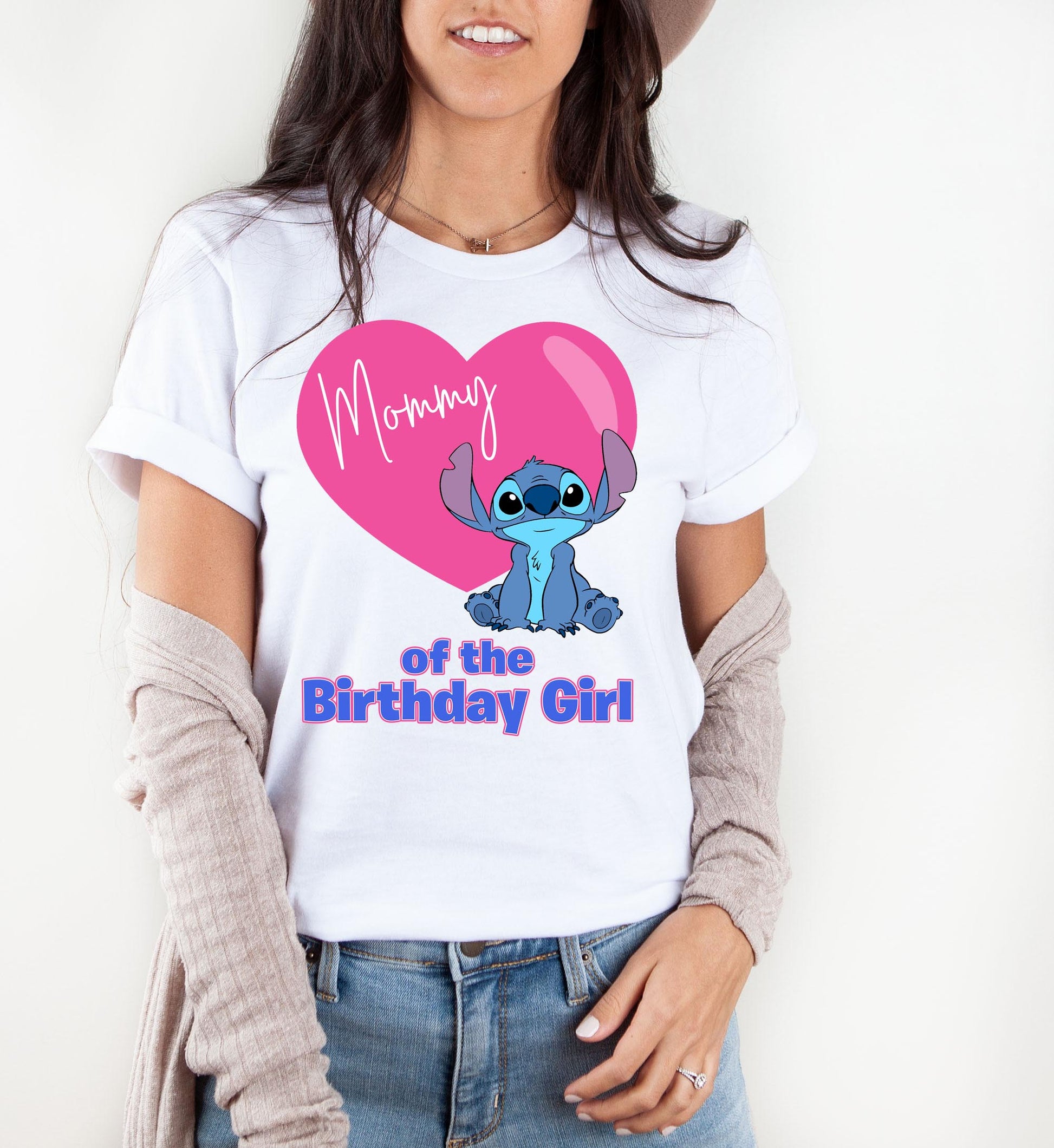 stitch mommy birthday shirt