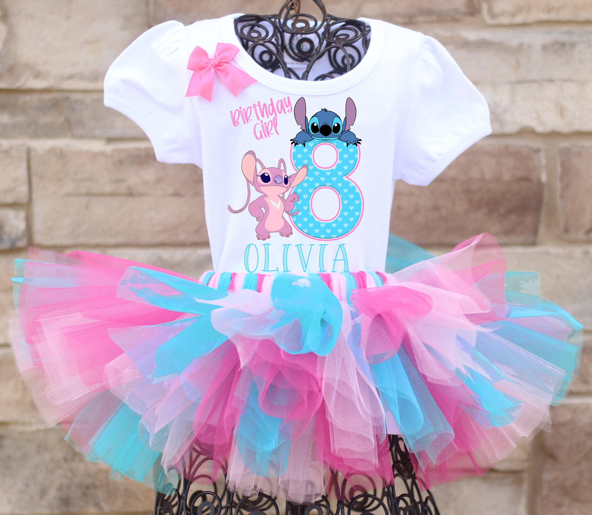 Stitch and Angel Birthday Tutu Outfit