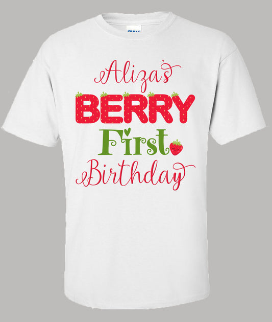 Berry first birthday mom shirt