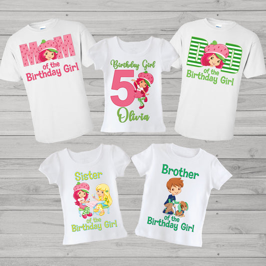 Strawberry Shortcake family birthday shirts