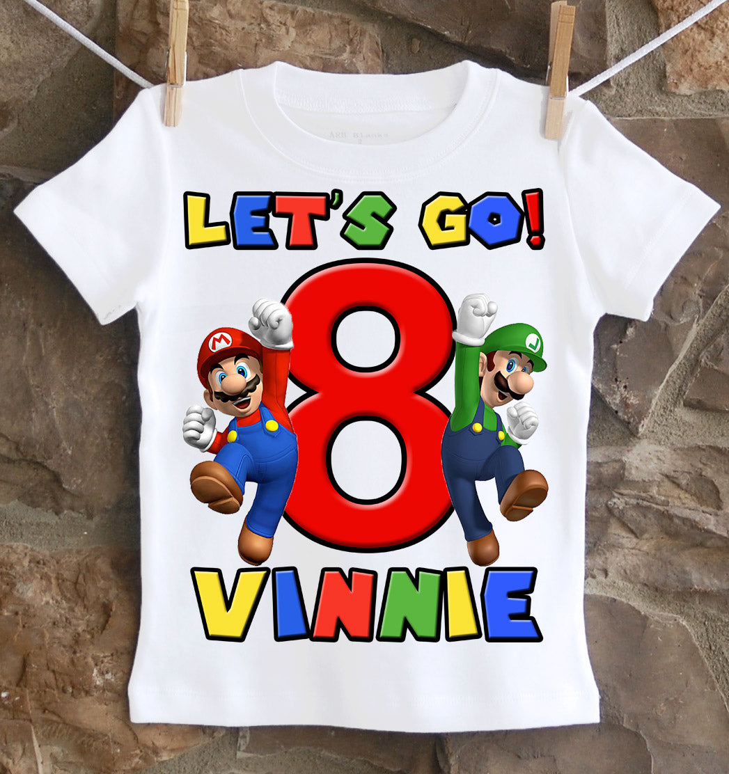 Mario brothers birthday shirt
