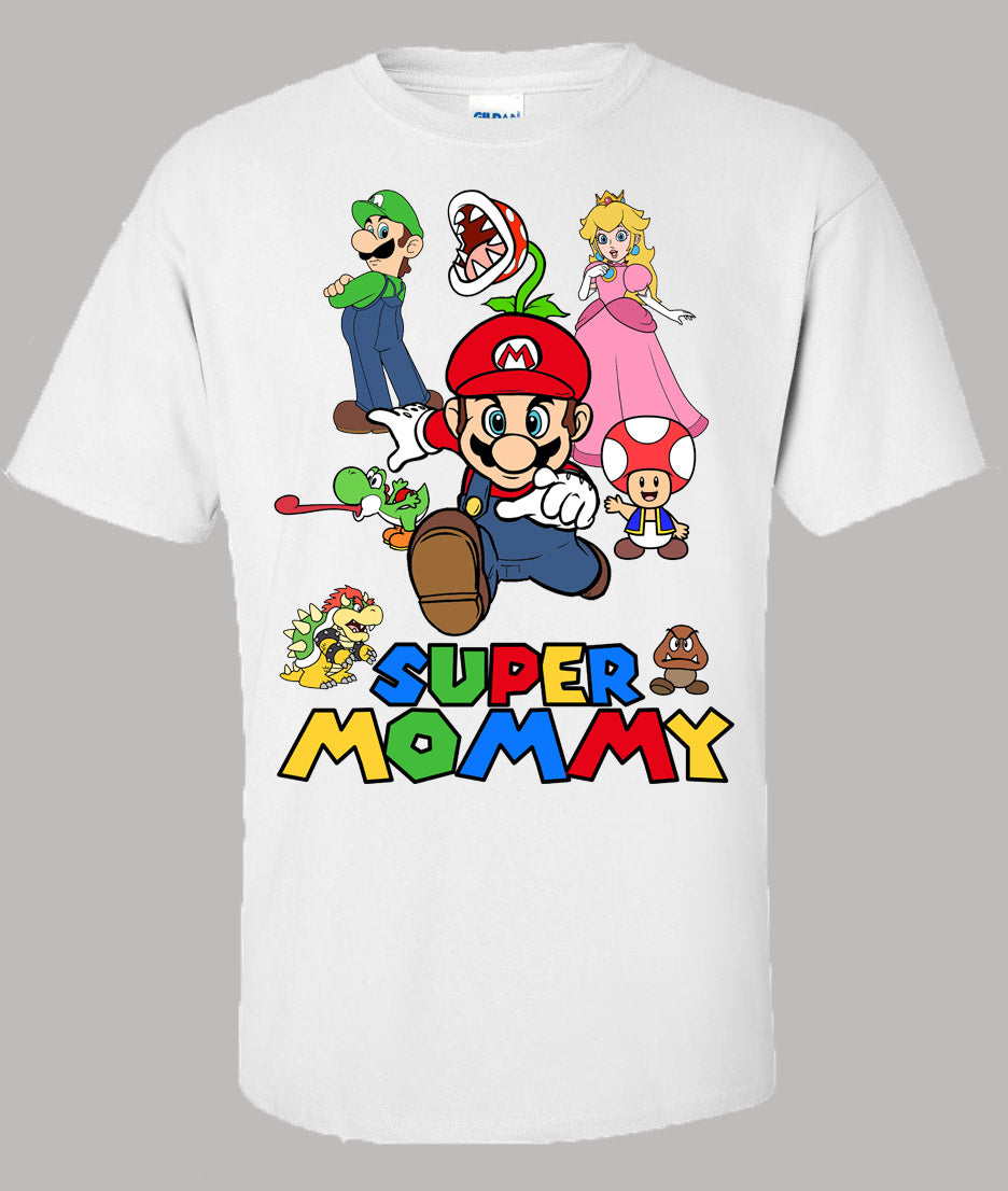super mario mommy shirt