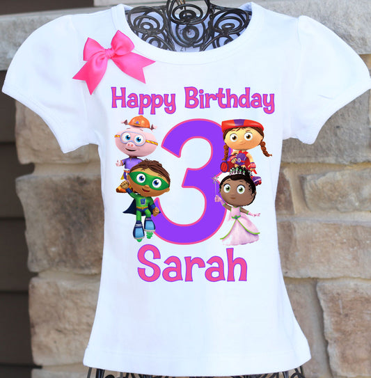 Superwhy birthday shirt