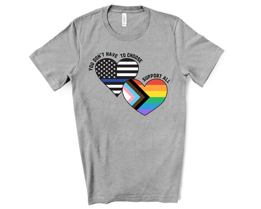 Support lgbtq back the badge shirt