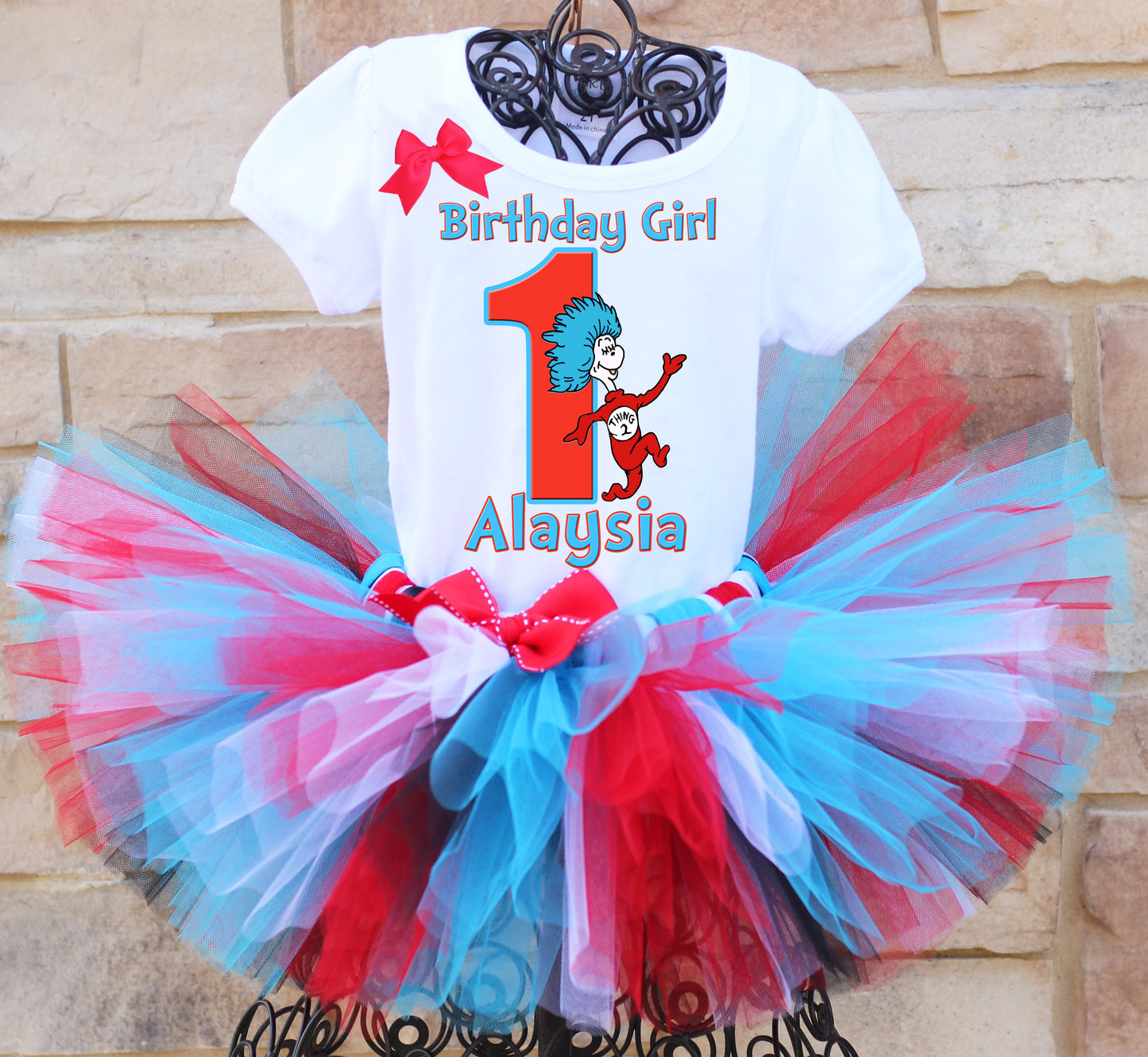 Thing 2 Birthday tutu outfit