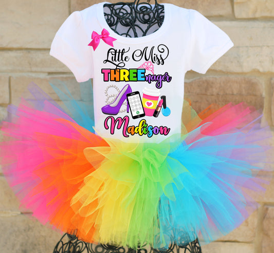 Threenager Birthday Tutu Outfit