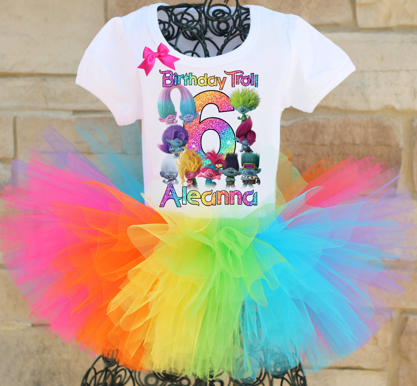 New Trolls 3 birthday tutu outfit