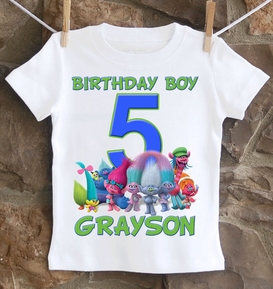 Trolls Birthday Shirt for Boys
