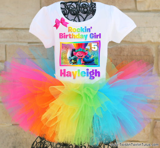 Trolls World Tour Birthday Tutu Outfit