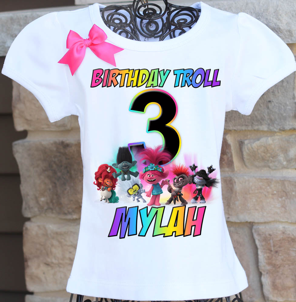 Trolls 2 birthday shirt