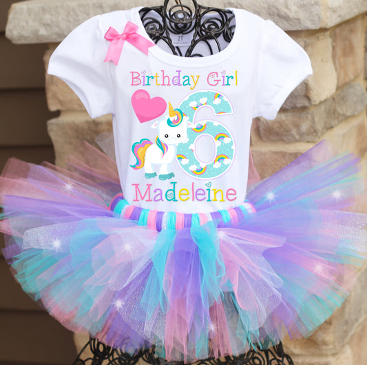 Unicorn birthday tutu outfit