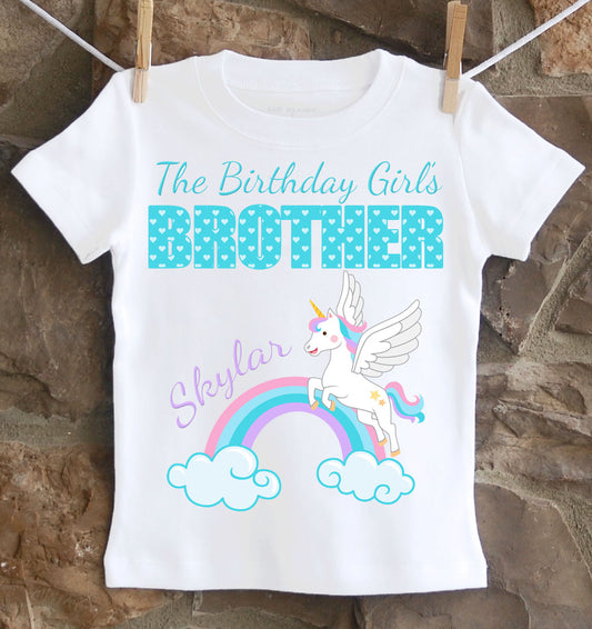 Unicorn birthday brother shirt