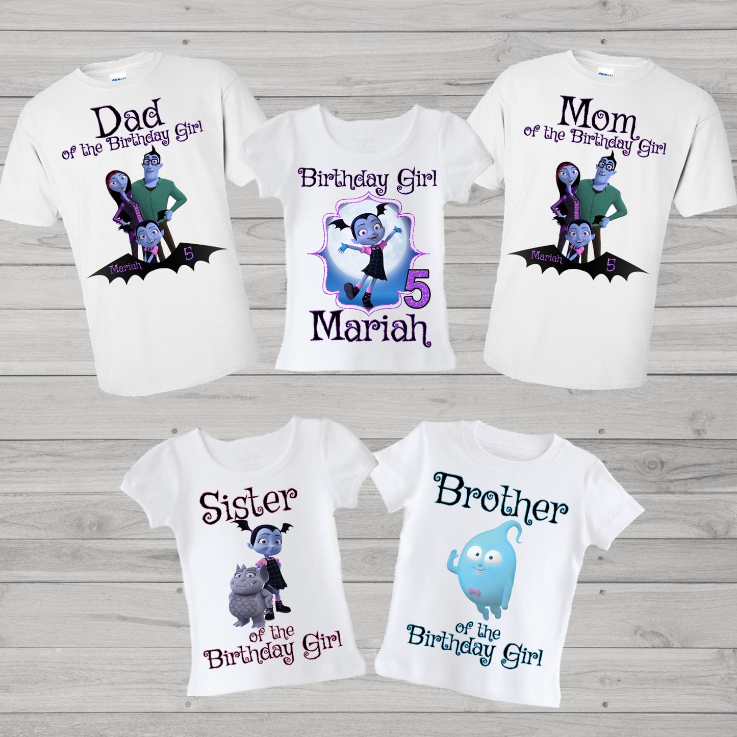 Vampirina family birthday shirts