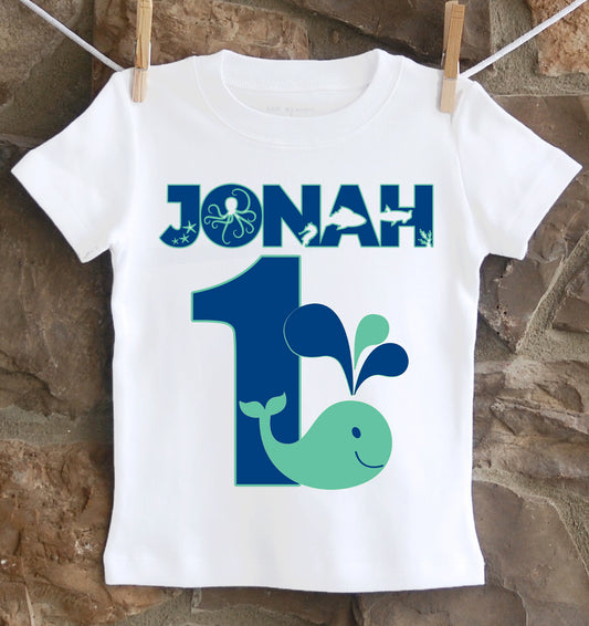 Whale ocean birthday shirt