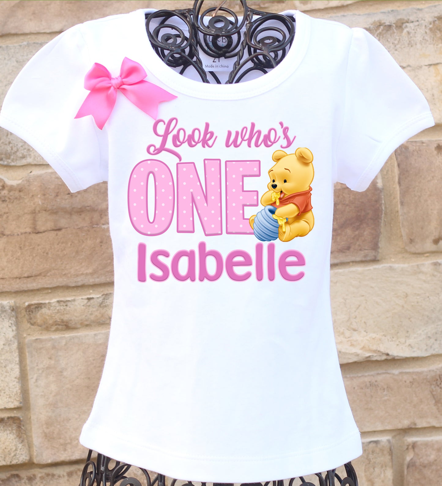 Winnie the pooh birthday girl shirt