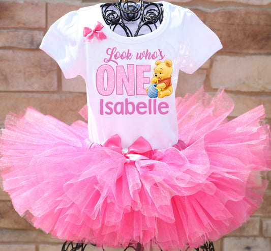 Winnie the pooh birthday tutu outfit