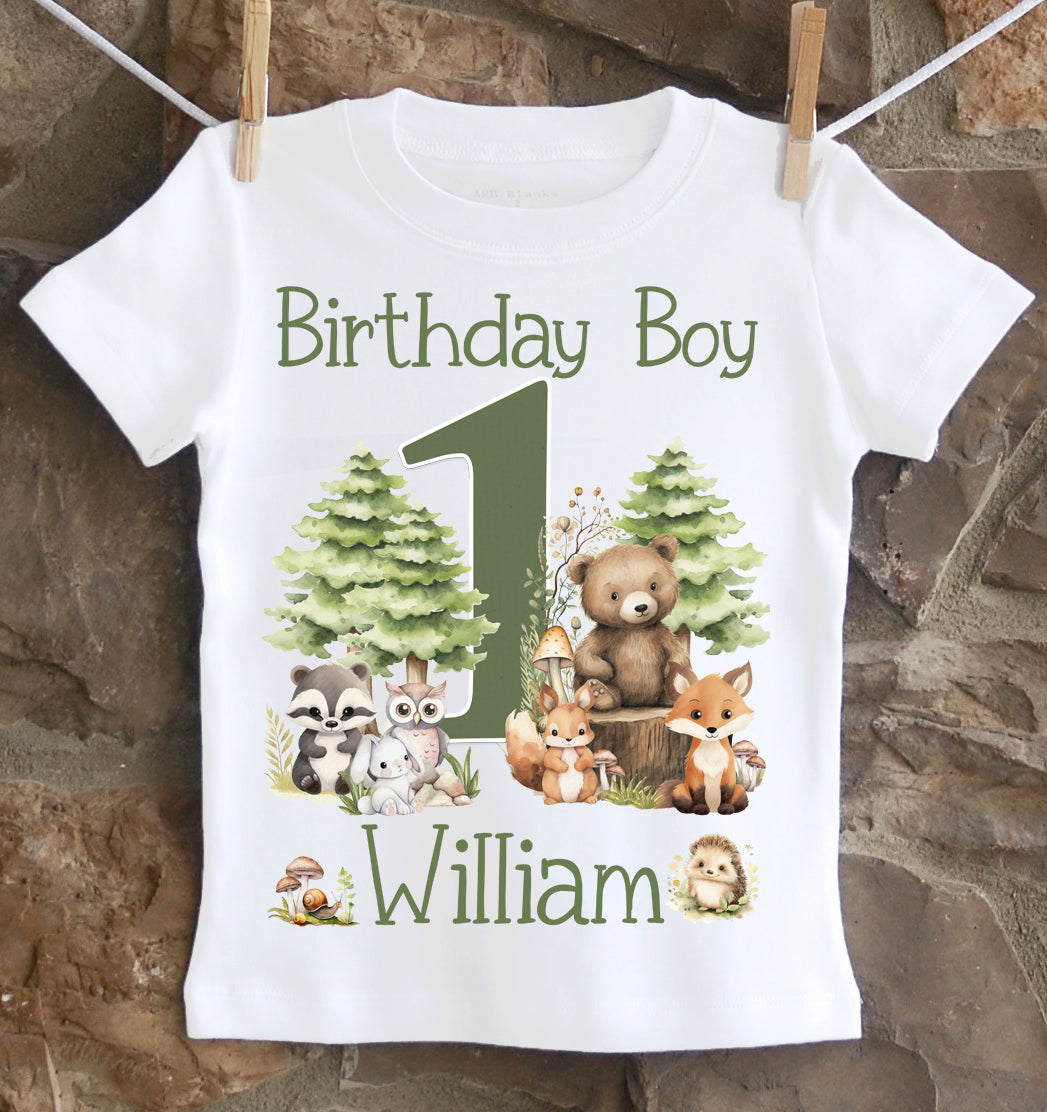 Woodland Birthday Boy shirt