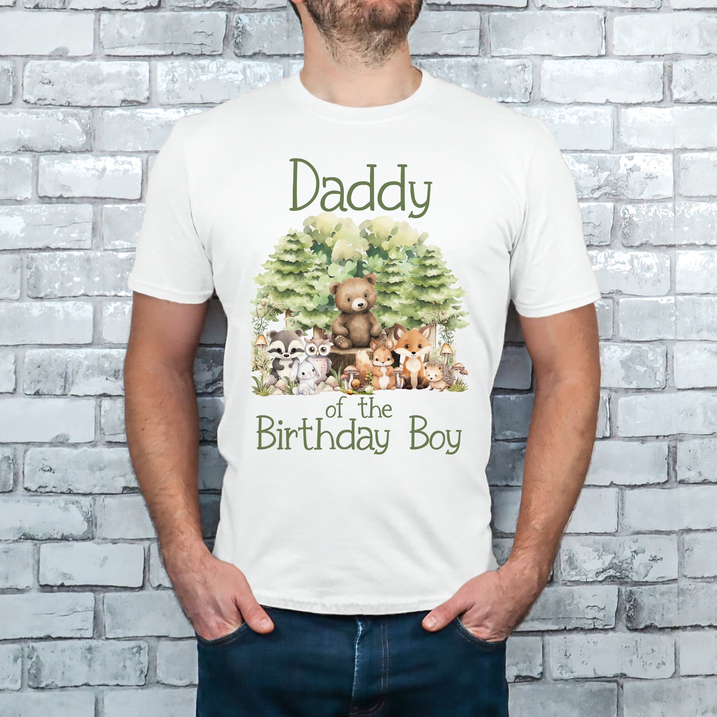 Woodland Daddy birthday shirt