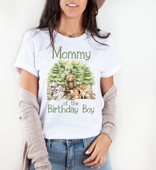 Woodland mommy birthday shirt