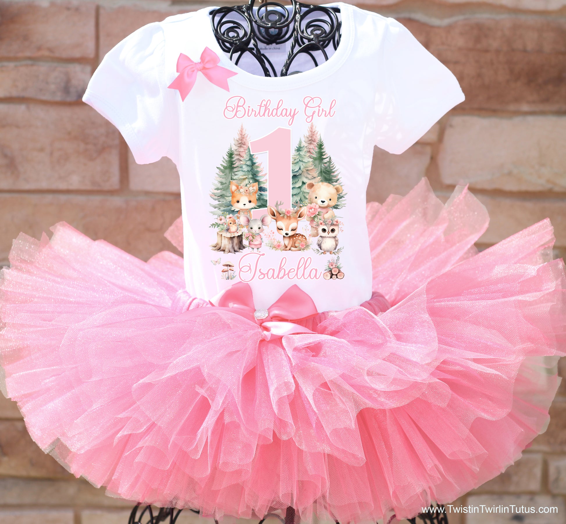 Woodland birthday tutu outfit