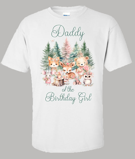 Woodland Daddy birthday shirt