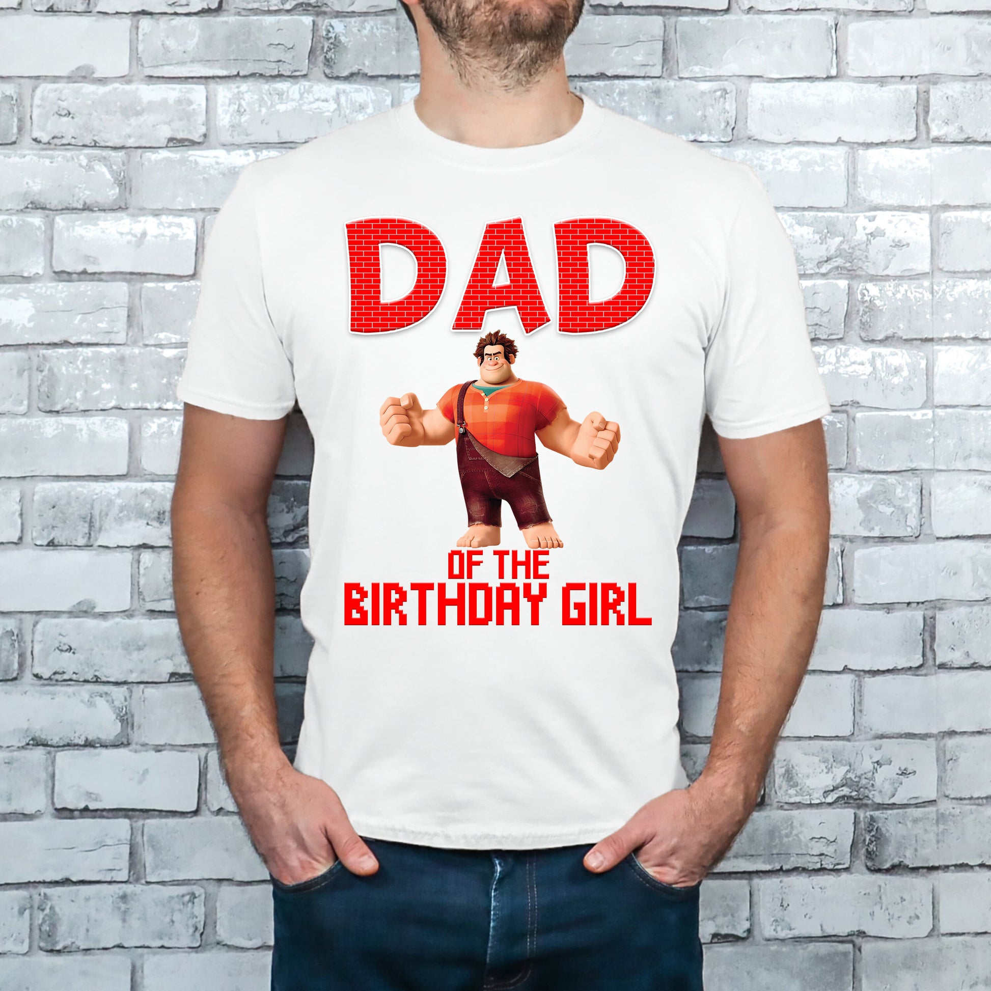 Wreck it ralph birthday dad shirt