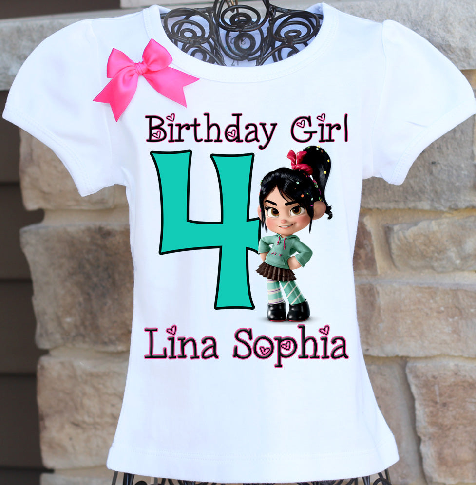 Wreck it ralph vanellope birthday shirt