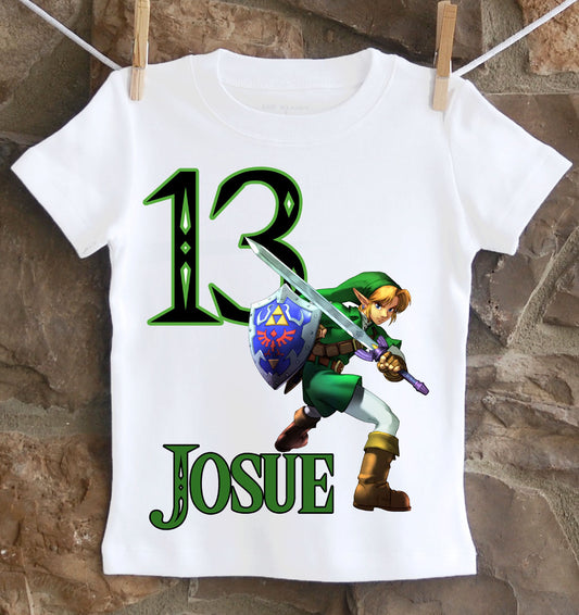 Zelda Link birthday shirt